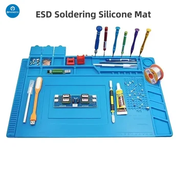 Antistatische ESD Löten Silikon Matte Hitzebeständige Isolierung Arbeits Matte Löten Station Kit Reparatur Pad