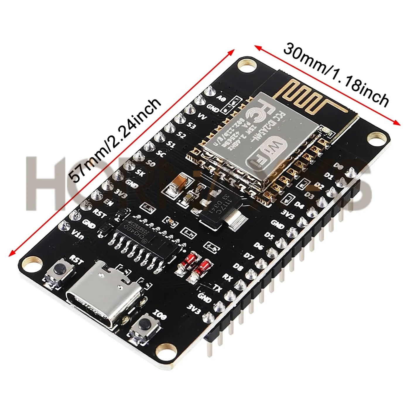 ESP8266 NodeMCU LUA CH340 ESP-12E WiFi Internet Development Board 4M – Bild 3
