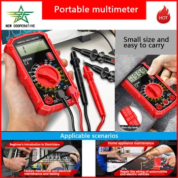 Elektronisches Multimeter Digitales Hochpräzisions-Multifunktionsmessgerät AC/DC Amperemeter Elektrisches