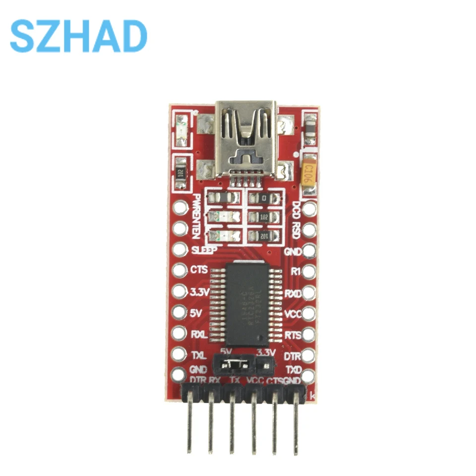 FT232RL FTDI USB 3,3 V 5,5 V zu TTL Serielles Adaptermodul FT232 Mini – Bild 4