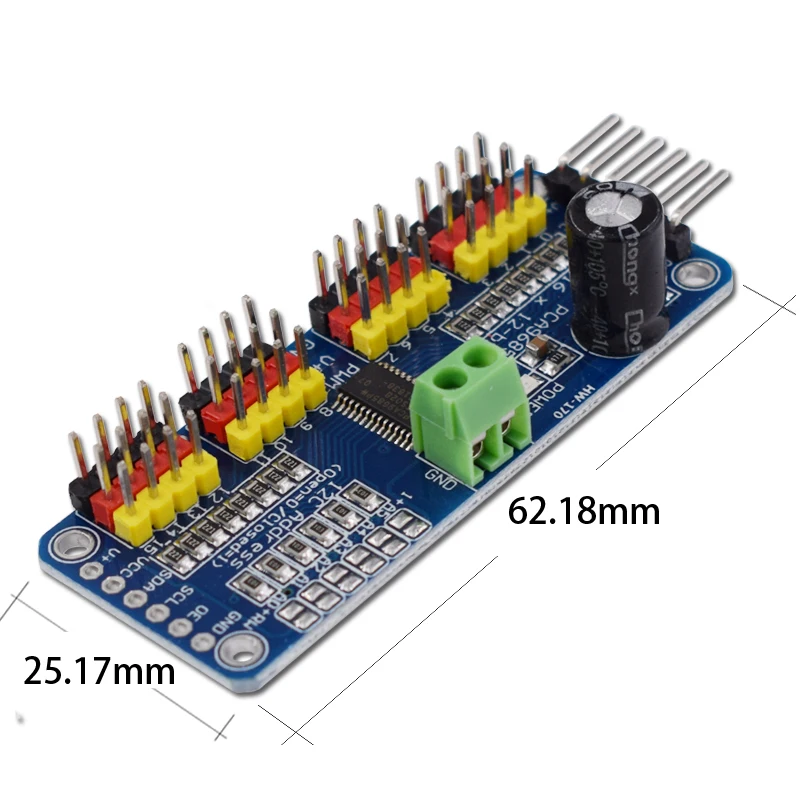 PCA9685 Roboter Controller IIC Schnittstelle 16 Kanal 12-Bit PWM Servo – Bild 3