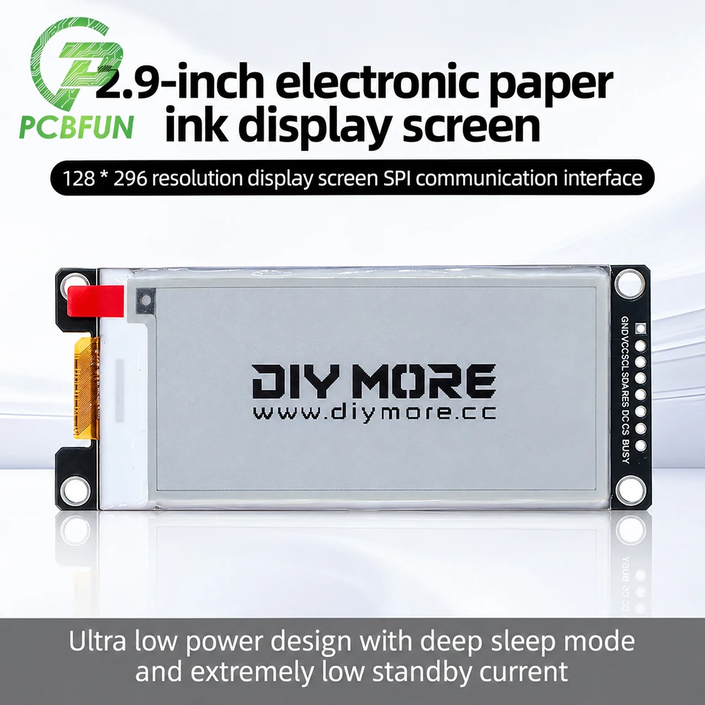 2,9 Zoll E-Paper E-Ink Display-Modul SSD1680Z 128×296 SPI Schwarz-Weiß – Bild 3
