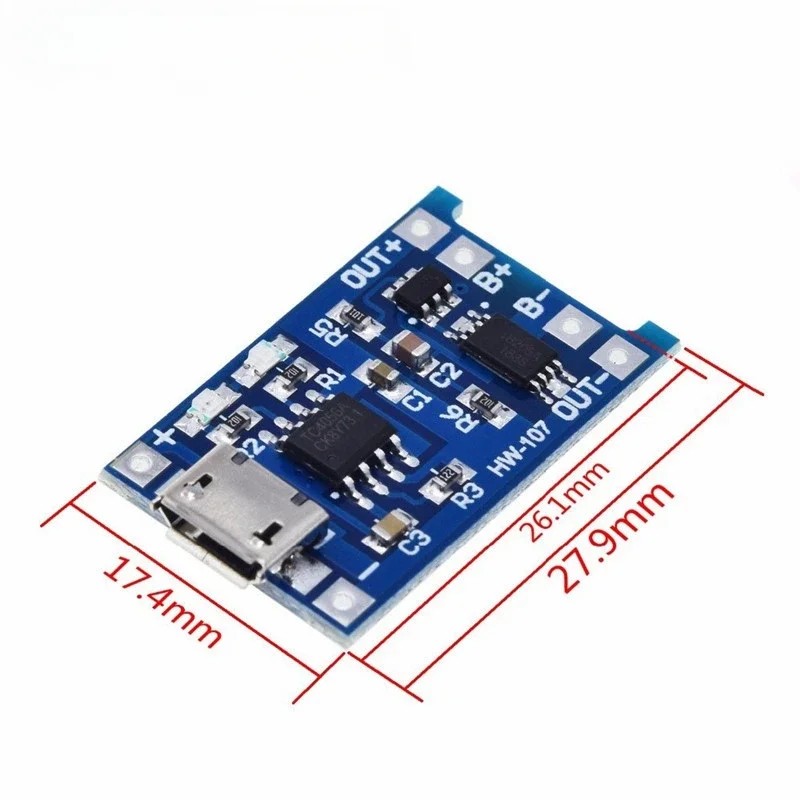 Micro/Typ-c USB 5V 1A 18650 TP4056 Lithium-Batterie (50 Stück) – Bild 6