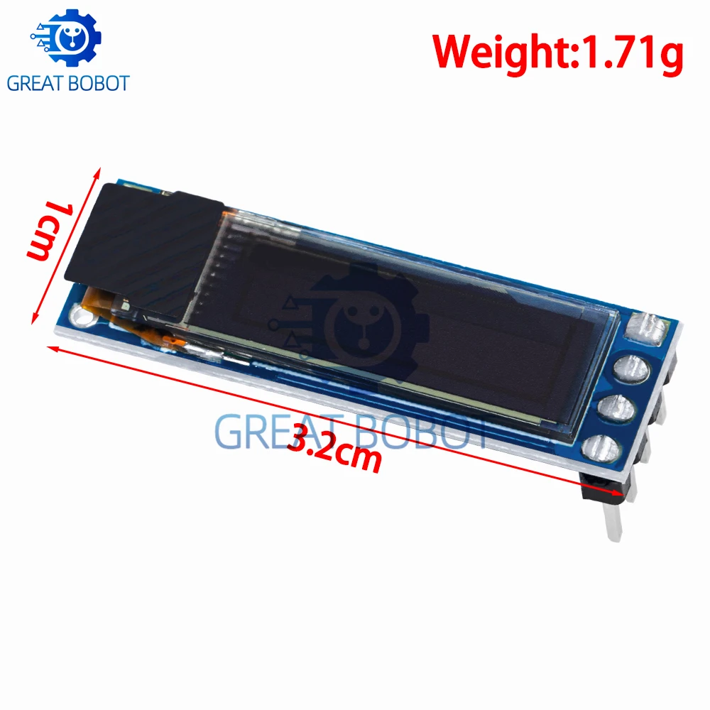 0,69-Zoll-OLED-Anzeigemodul (96 x 16, weiß) - SSD1306 - Aktives LCD – Bild 3