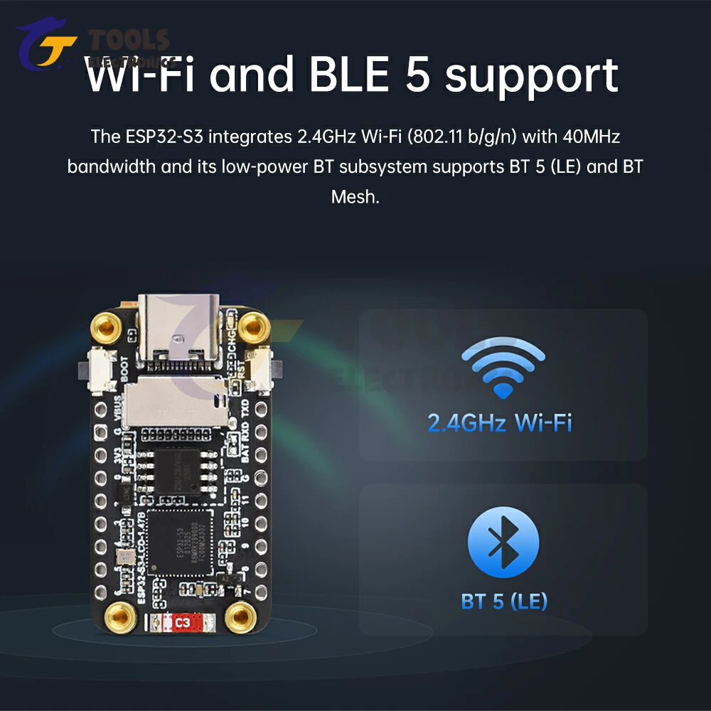 ESP32-S3 Entwicklungsplatinenmodul 1,47-Zoll-LCD-Display WiFi BT – Bild 5