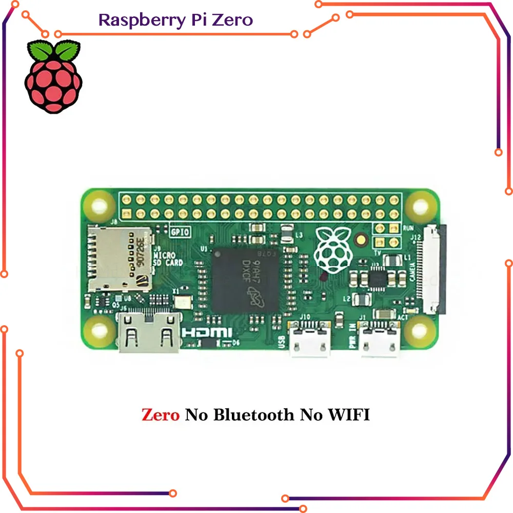 Raspberry Pi Zero 2W / W / WH /2WH WIFI Bluetooth-Board mit 1GHz CPU 512 MB RAM Raspberry Pi Zero Version 1.3