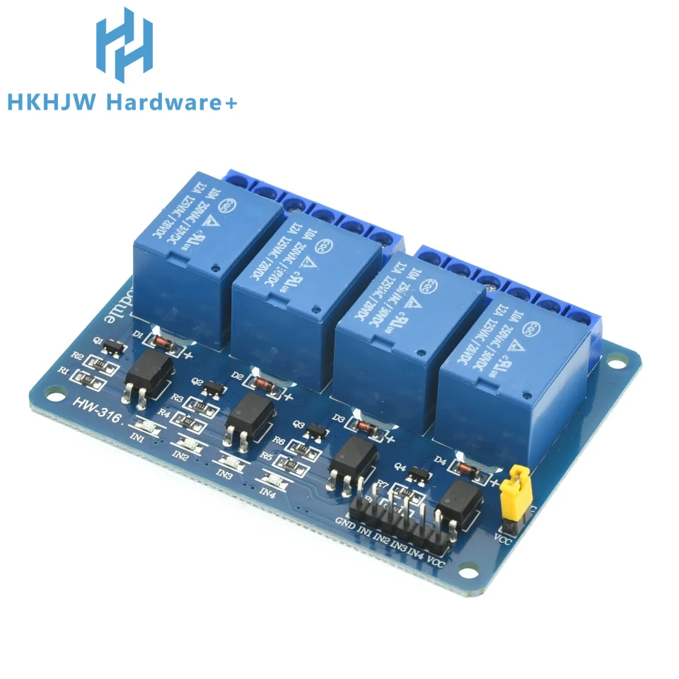 5V/12V 4-Kanal-Relaismodul - optoisolierter Relaisschutz für Arduino – Bild 5