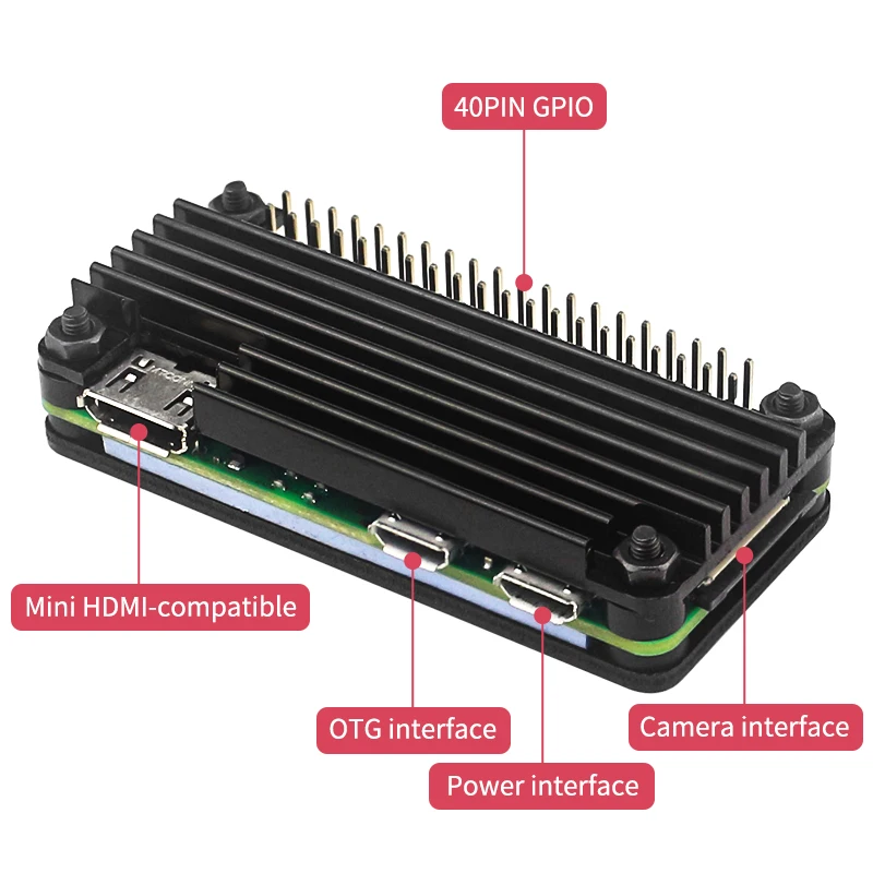 Raspberry Pi Zero 2 W Aluminium-Kühlgehäuse, gepanzertes Gehäuse – Bild 3