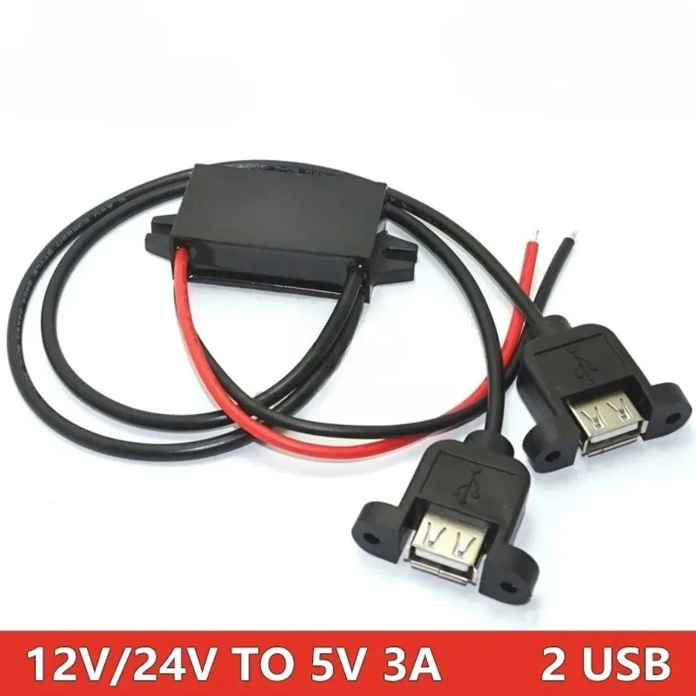 12V 24V bis 5V 3A Netzteil Typ-C USB DC-DC Auto Stromrichter Adapter – Bild 5