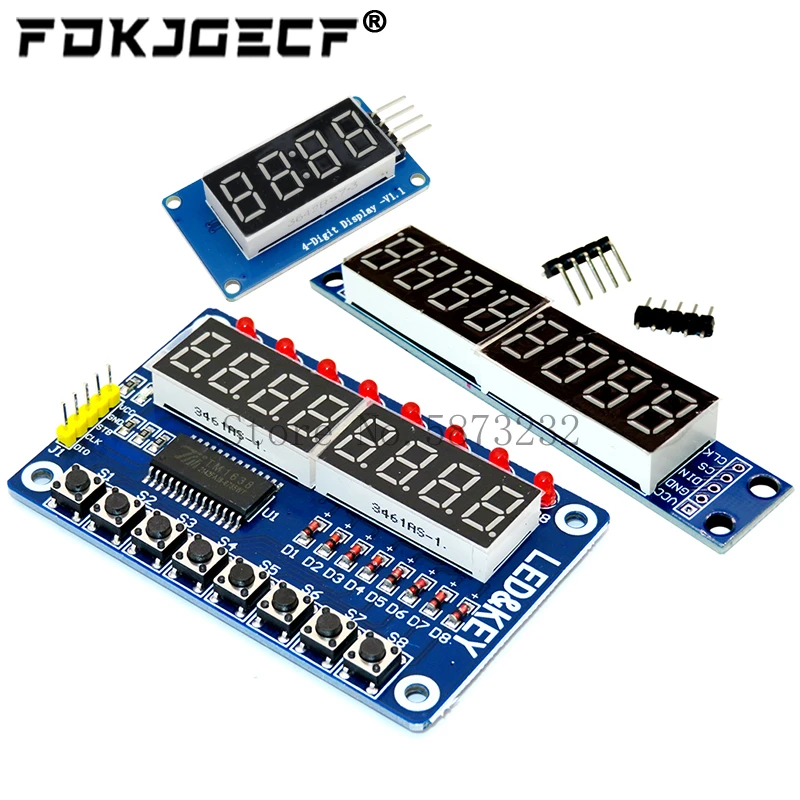 TM1637 4 Bits / TM1638 / MAX7219 8 bit Digital Led-anzeige Modul 7 Segment 0,36 Inch Uhr ROT Anode rohr Vier
