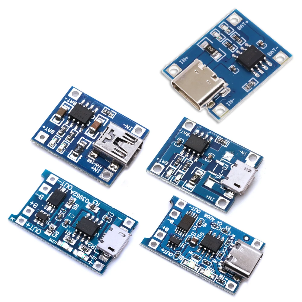 10pcs Typ-C/Micro/Mini USB 5V 1a tp4056 Lithium-Batterie lade modul – Bild 2