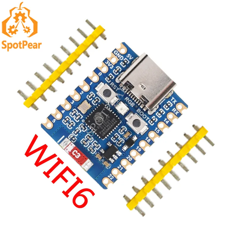 ESP32 Entwicklungsboard ESP32-C6 Mini-Entwicklungsboard Basierend auf ESP32-C6FH8 Dual-Prozessoren 2,4GHz WiFi