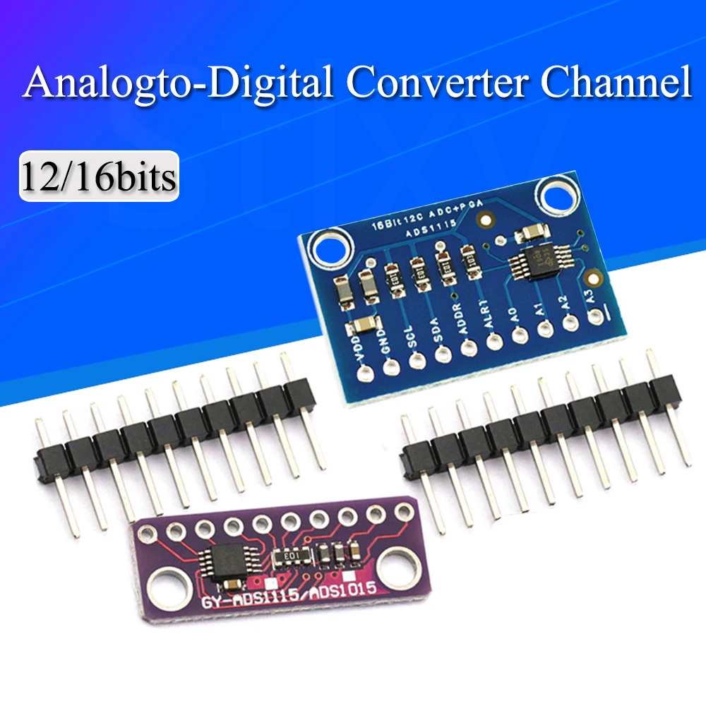 12 Bits 16 Bit I2C ADS1115 ADS1015 Modul ADC 4 Kanal mit Pro Gain Verstärker 2,0 V bis 5,5 V für Arduino RPi