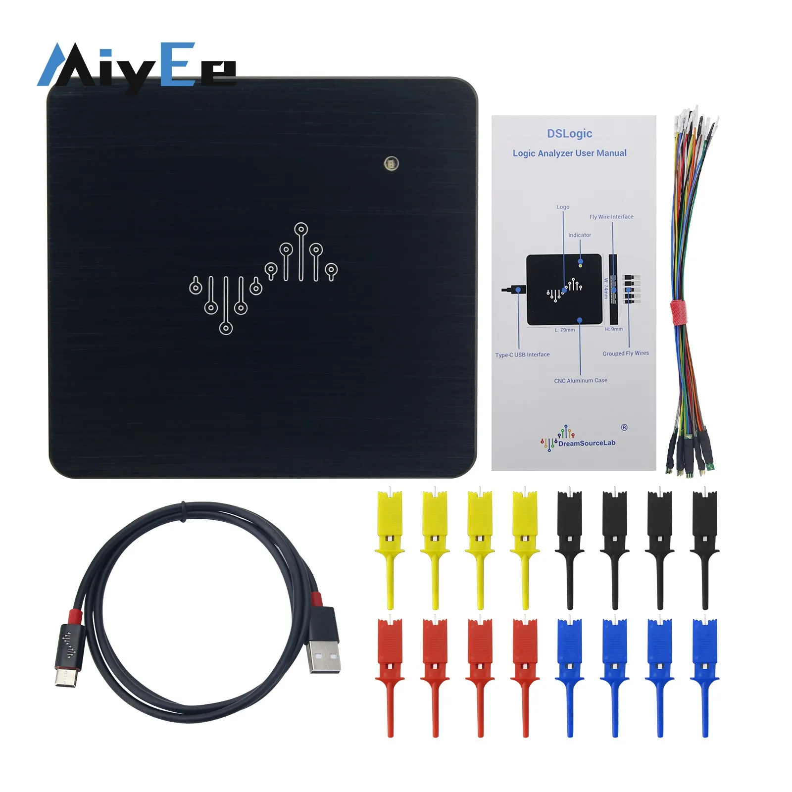 DSLogic U2Basic / DSLogic Plus 16CH Logikanalysator USB 2.0 100 MHz Abtastrate 64 Mbit