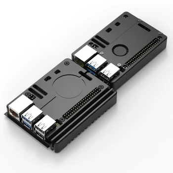Ultradünnes CNC-Aluminiumgehäuse für Raspberry Pi 5 - Passiv gekühltes Metallgehäuse mit vollem Port-Zugang