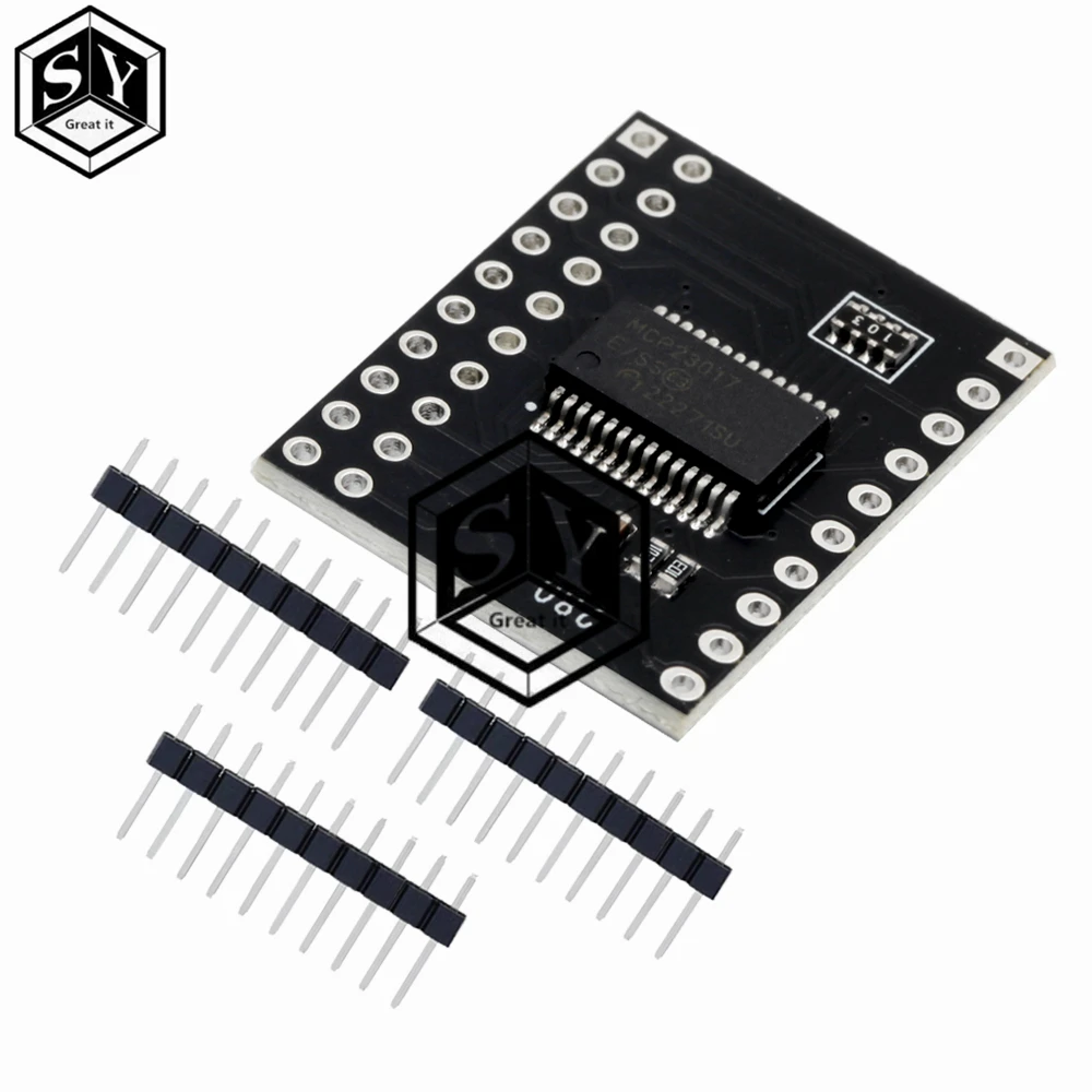 MCP23017 Serielles Schnittstellenmodul IIC I2C SPI MCP23S17 Bidirektionales 16-Bit-I/O-Expander-Pins 10 MHz