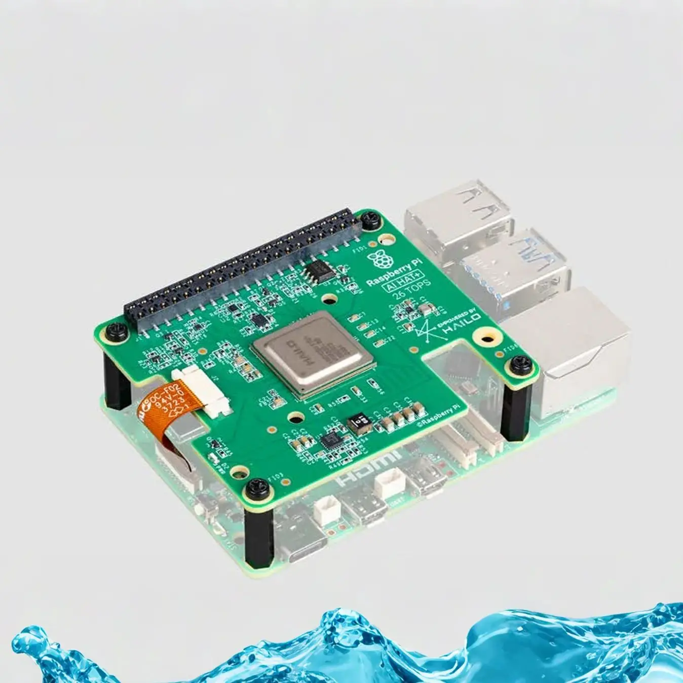 Raspberry Pi AI HAT+ mit Integriertem Hailo-8L KI-Beschleuniger 13TOPS KI-Erweiterungsboard