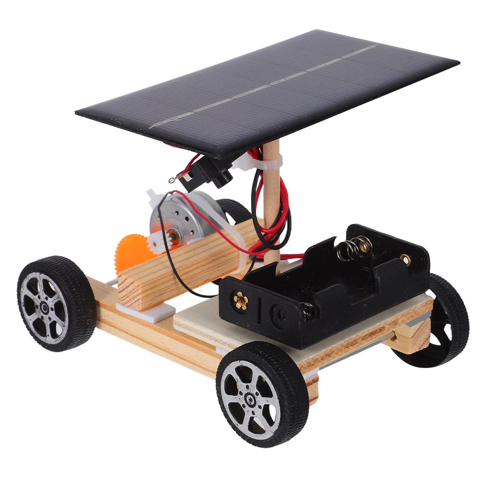 DIY Holz-Solarauto-Bausatz Kreative Erfindung Kinder Praktisches Motorik-Set Aktives Denken Elektronik-Kit