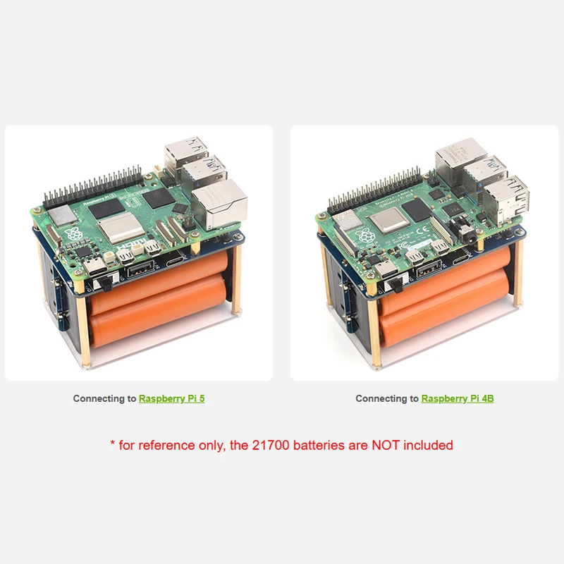 Raspberry Pi 5 UPS HAT (E) 5V 6A Ausgang Typ-C Bidirektionales – Bild 5