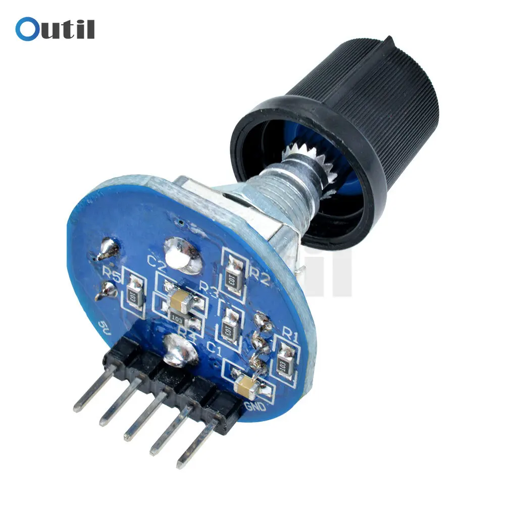 Drehgeber Modul 5V Ziegel Sensor Entwicklung Runde Audio Rotierenden – Bild 4