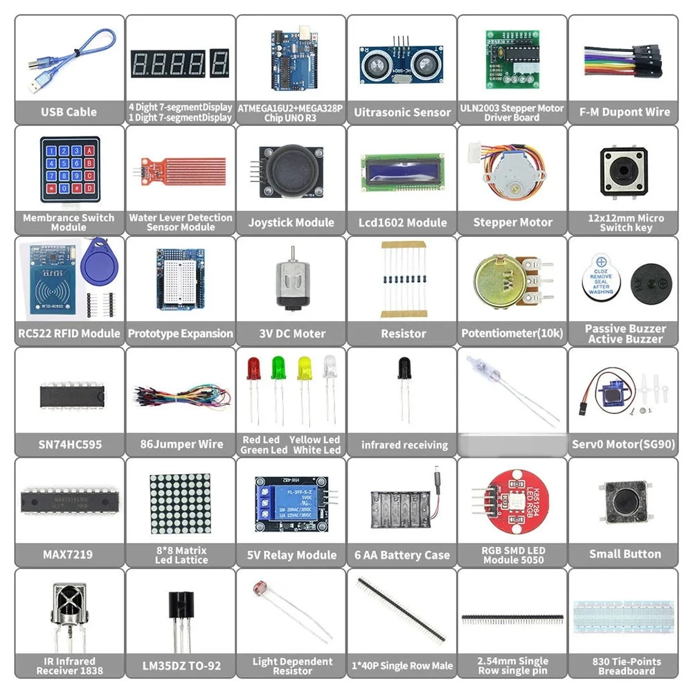 Arduino Uno R3 Starter Kit - Uno R3 Steckbrett, Halterung – Bild 5