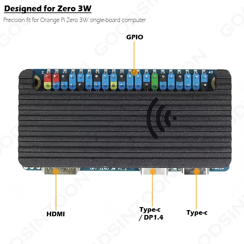 Orange Pi Zero 3W Aluminium-Kühlgehäuse - Thermische Hülle – Bild 2