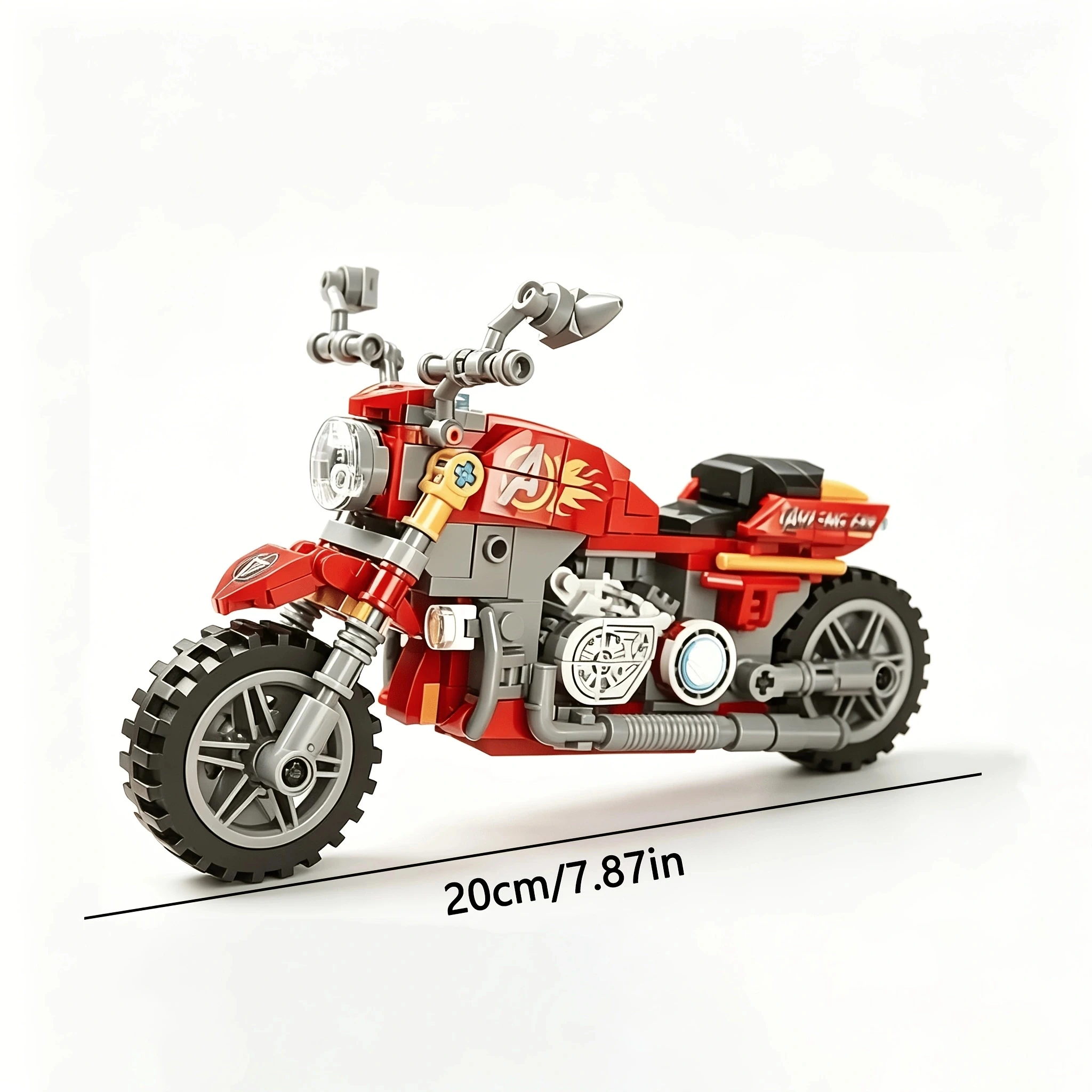 Kreative Bausteine Simulations-Motorrad-Automodell DIY Montage-Bausteine Spielzeug für Jungen