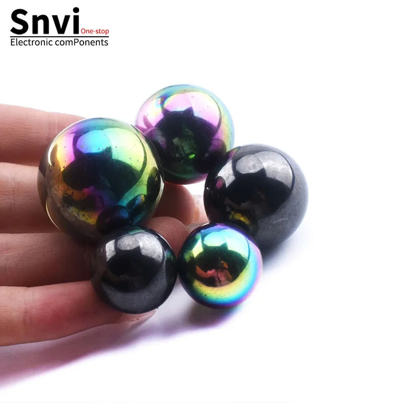 Ferrit-Magnetperlen-Set - schwarze und farbenfrohe ovale Magnetkugeln – Bild 2