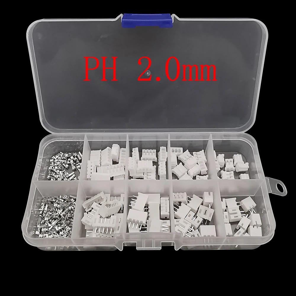 JST PH 2,0 Stecker 2,0mm Pitch 2/3/4/5 Pin Männlich Weiblich Stecker Kunststoff Gehäuse Pin Header (230 Stück)