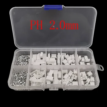 JST PH 2,0 Stecker 2,0mm Pitch 2/3/4/5 Pin Männlich Weiblich Stecker Kunststoff Gehäuse Pin Header (230 Stück)