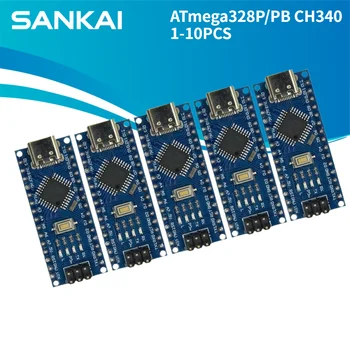 Nano V3.0 ATmega328P/PB CH340 USB-Modul, Mini Arduino-kompatibles Board mit Bootloader