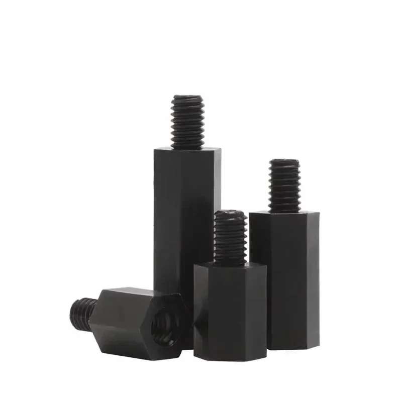 M2 bis M6 Schwarzer Sechskant-Nylon-Abstandshalter – Bild 3