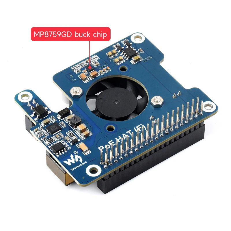 Raspberry Pi 5 PoE HAT (F) 802.3af/at Hochleistungs-PoE-Modul – Bild 5