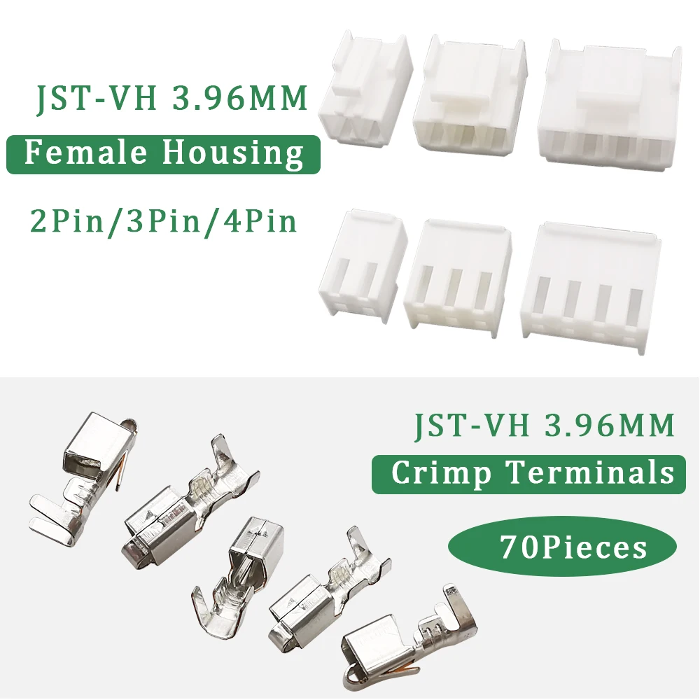 Schachtel JST VH3.96 Pin Header Stecker 2/3/4 Pin JST VH (120 Stück) – Bild 3