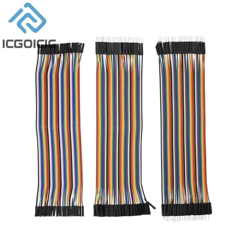 Dupont Linie 10CM 20CM 30CM 40Pin Stecker auf Stecker + Stecker auf Buchse Jumper Draht Dupont (120 Stück)