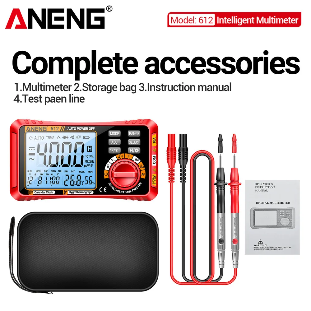 612 613 Smart Multimeter Echtzeit Power-off Mess Tester AC/DC – Bild 3