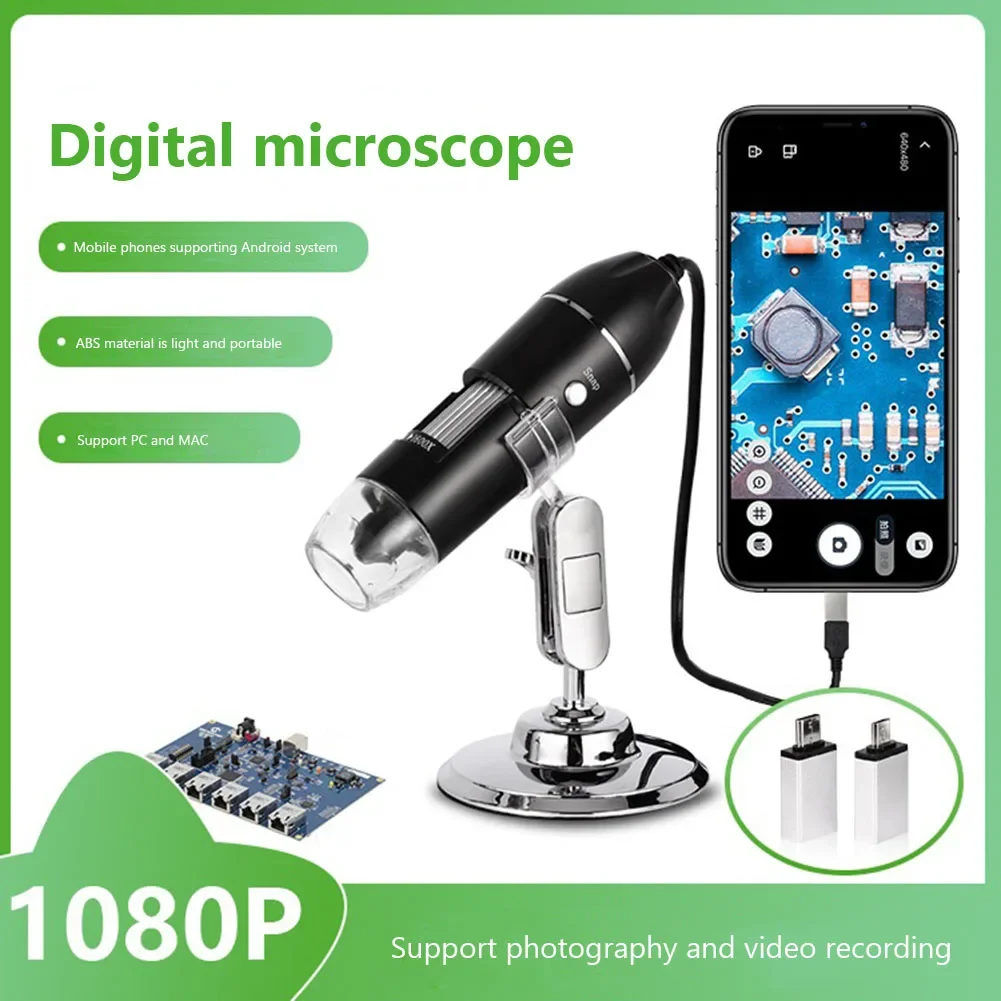 USB elektronisches Mikroskop mit Ständer tragbares elektronisches Mikroskop 500x 1000x 1600x für die Reparatur