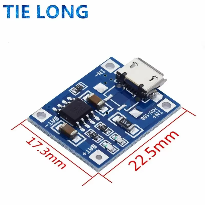Micro/Typ-c USB 5V 1A 18650 TP4056 Lithium-Batterie Ladegerät Modul Lade Board mit Schutz Dual (50 Stück)