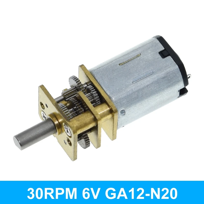 TZT 1/3 Stück DC 6V 30RPM 200RPM N20 Mini Mikro-Metallgetriebemotor mit Zahnrad DC-Motoren GA12-N20