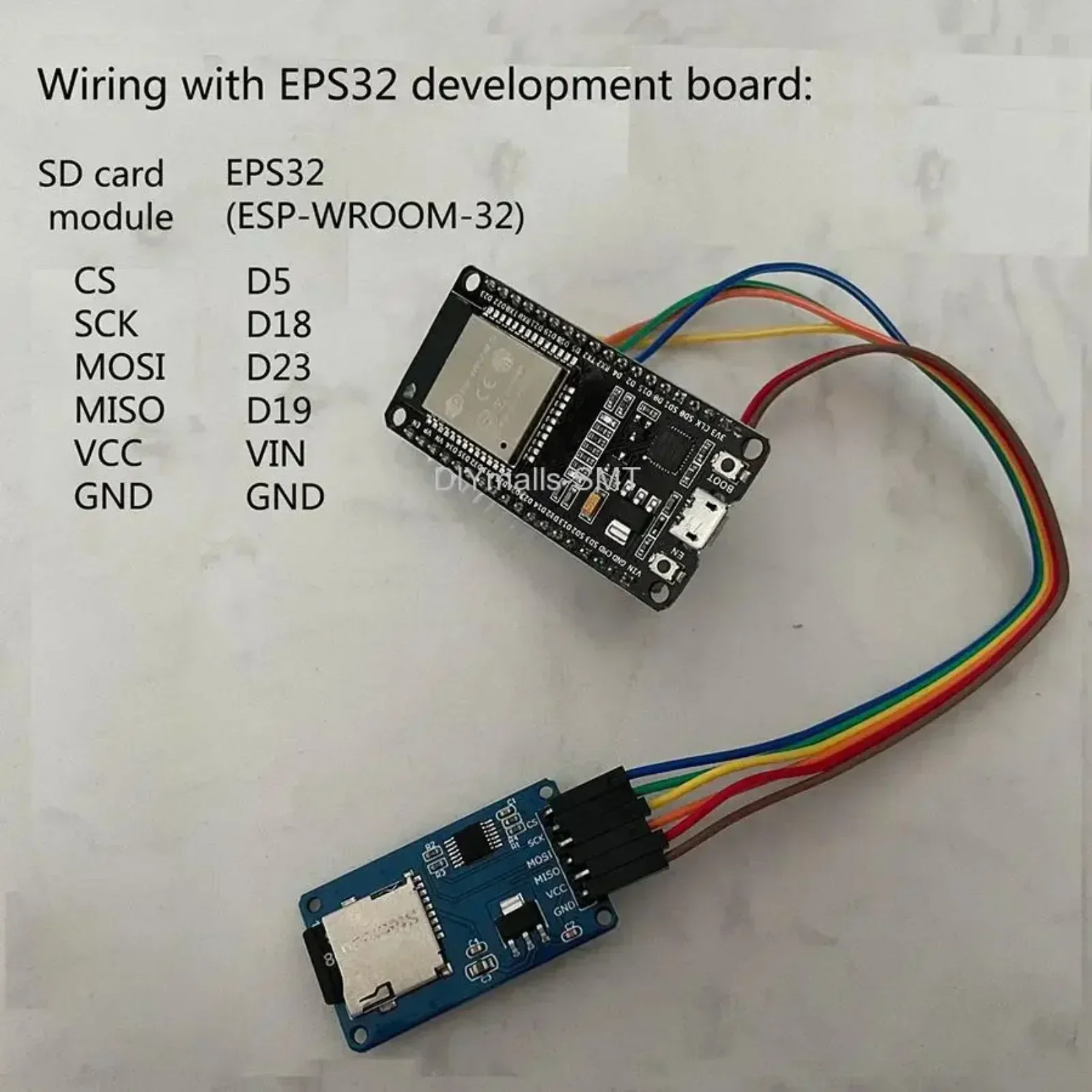 Micro SD Karte Modul Mit 40P Dupont Kabel für Arduino ESP32 (5 Stück) – Bild 6