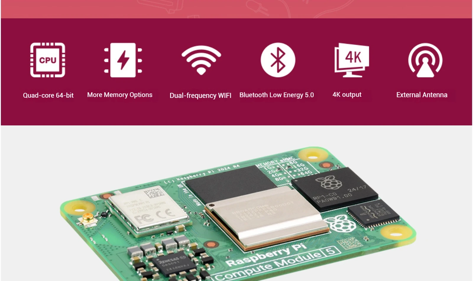 2026 Neues WaveShare Raspberry Pi CM5 Compute Modul Linux – Bild 3