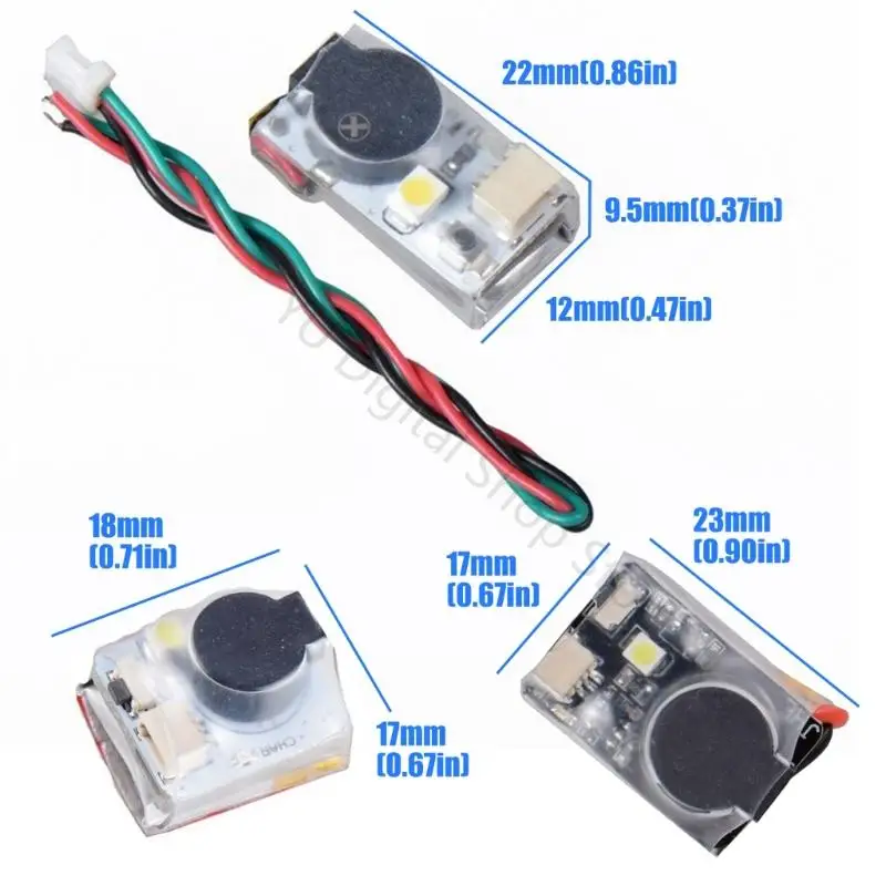 96BA Drohnen-Summermodul mit LED-Ortungslicht, Alarm – Bild 4