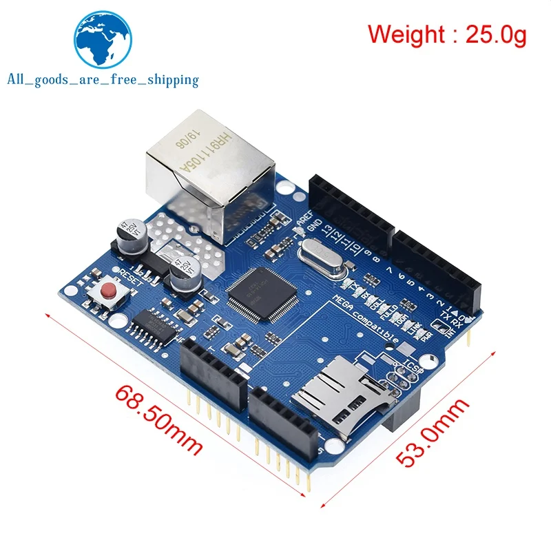 TZT 1/3 Stück UNO Shield Ethernet Shield W5100 R3 UNO Mega 2560 1280 – Bild 4