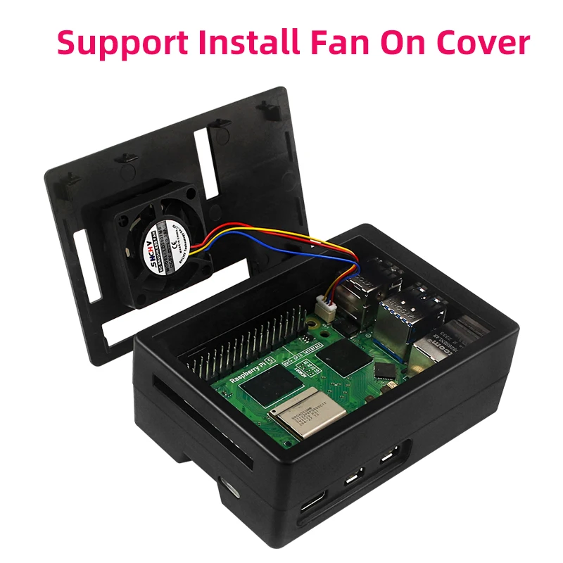 ABS-Gehäuse für Raspberry Pi 5, schwarz, silberfarben – Bild 2
