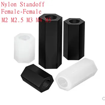 M2 M2.5 M3 500 Stück M4 Weiße oder Schwarze Sechskant-Nylon-Abstandshalter Flachkopf (1000 Stück)