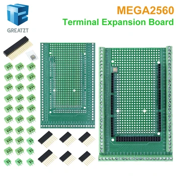 Kompatibel mit MEGA2560 Doppelseitiger PCB-Prototyp-Schraubklemmenblock-Schildplatinen-Kit für Arduino Mega