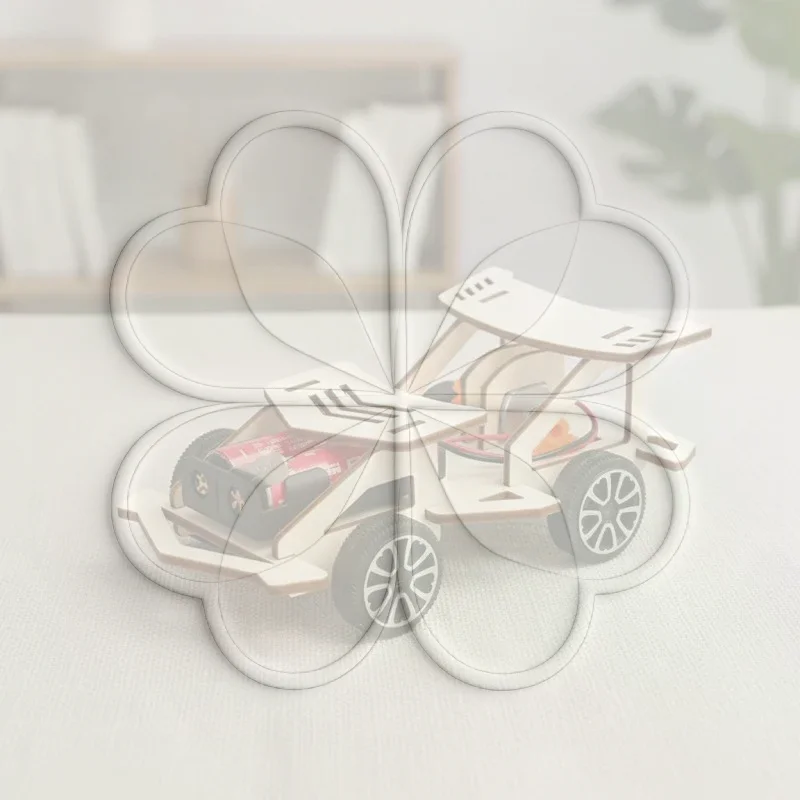 Holz-Elektro-Rennwagen-Bausatz STEM-Lernspielzeug mit Allradantrieb – Bild 6