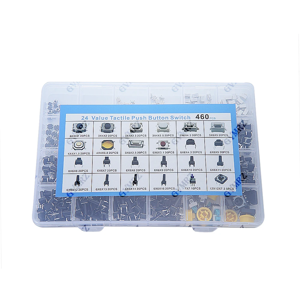 SMD Mikro-Tastschalter-Sortiment 24 Werte Taktiler (460 Stück) – Bild 3