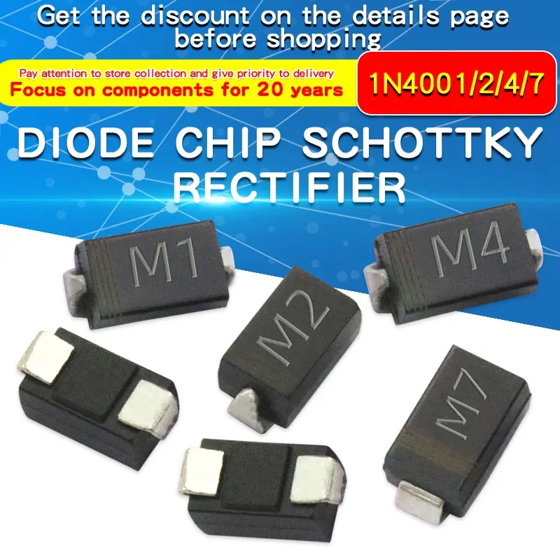 SMD Fast Switching Schottky Diode Assorted Kit Set M7 (100 Stück) – Bild 2