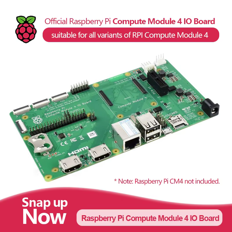Raspberry Pi Compute Module 4 IO Board, geeignet für alle Varianten des Raspberry Pi Compute Module 4